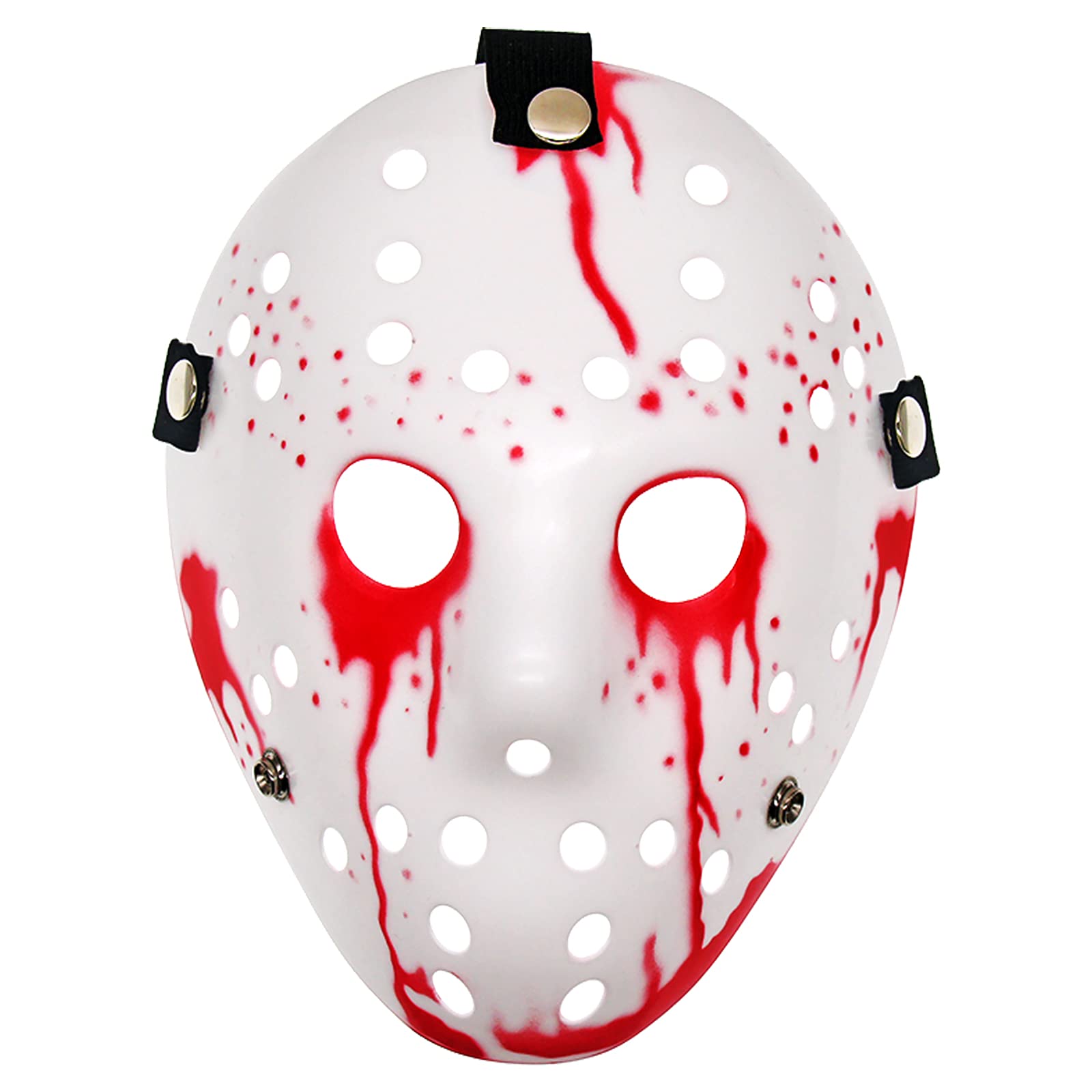 Jason Voorhees Mask - Horror Hockey Cosplay Mask for Masquerade Party - White - One Size