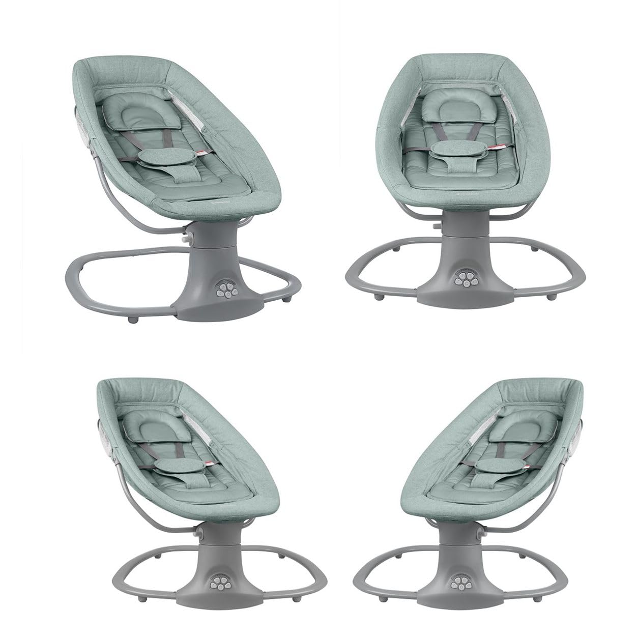 Kikkaboo Baby Bouncer Winks 2 in 1 sedia, zanzariera, timer, musica, telecomando, colori:ecologica