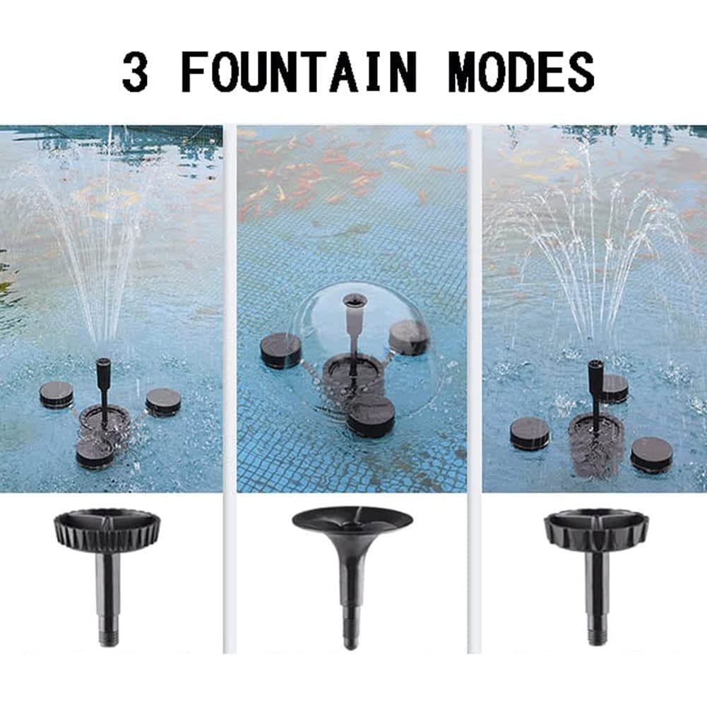Skimmer per laghetto, skimmer galleggiante 2 in 1 con luce subacquea, raccoglitore di foglie cadute per laghetto con 3 modalità di fontana, chiarificatore per dissipatore di rifiuti per laghetto con