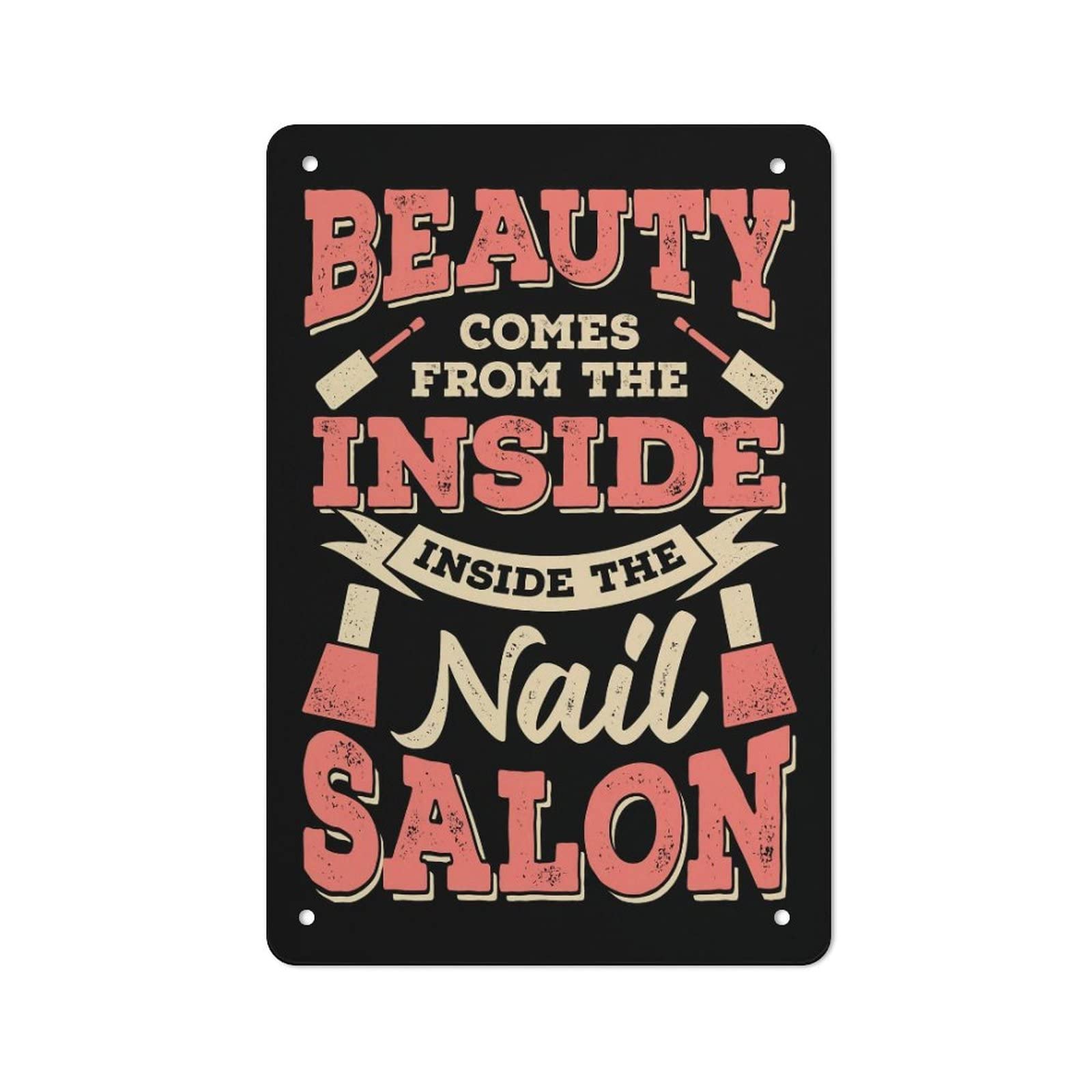 Oudrspo Retro Metal Poster Nail Tech Salon Vintage Plaque Wall Decor Gift For Kitchen Office Club Home Bar Gym Metal Tin Signs 12x16inch