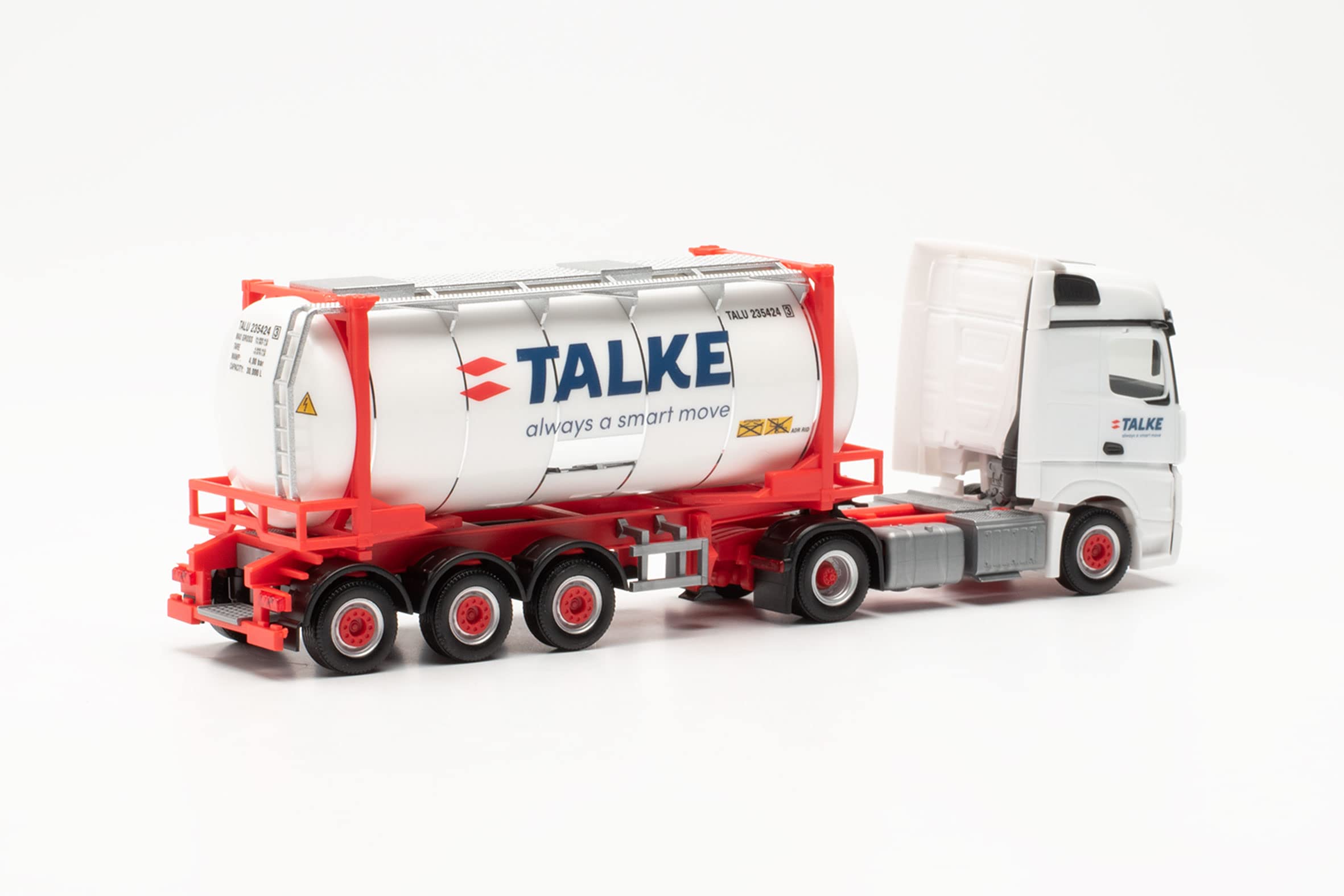 herpa truck model Mercedes-Benz Actros Bigspace '18 Swapcontainer-Sattelzug Talke, on a scale of 1 : 87, plastic miniature - Image 2