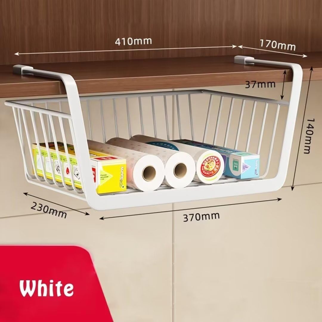 Organizador de cesta de almacenamiento para cocina, baño, oficina, despensa, almacenamiento de alambre de metal colgante