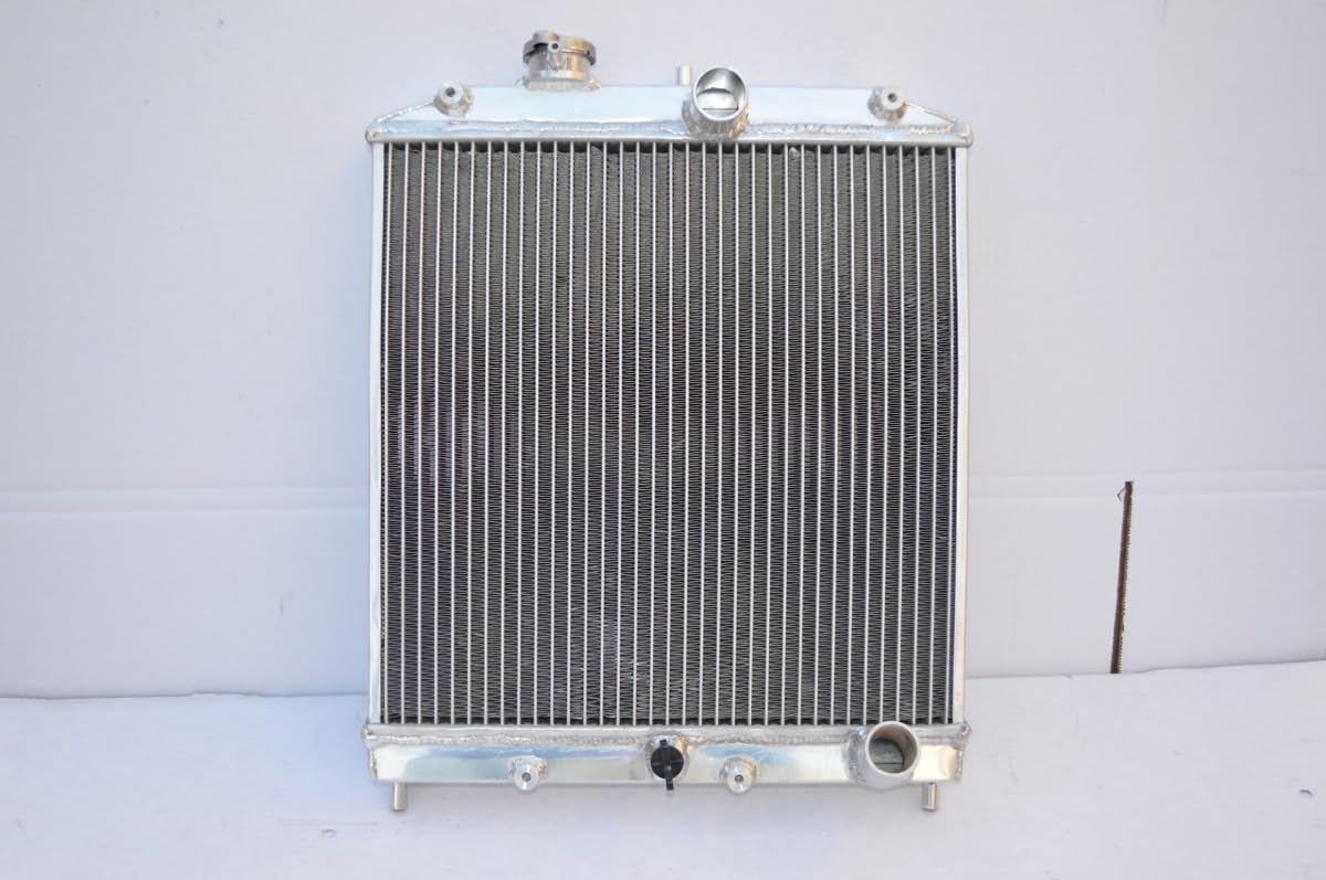 Radiatore in alluminio+sindone+ventola per 1992-2000 Hon-da Civic EK EG B16 B18 DEL SOL CRX MT 32MM TUBO