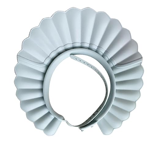 HOOYEE Gorro de baño seguro con champú protector de baño suave y ajustable para niños pequeños bebés niños azul