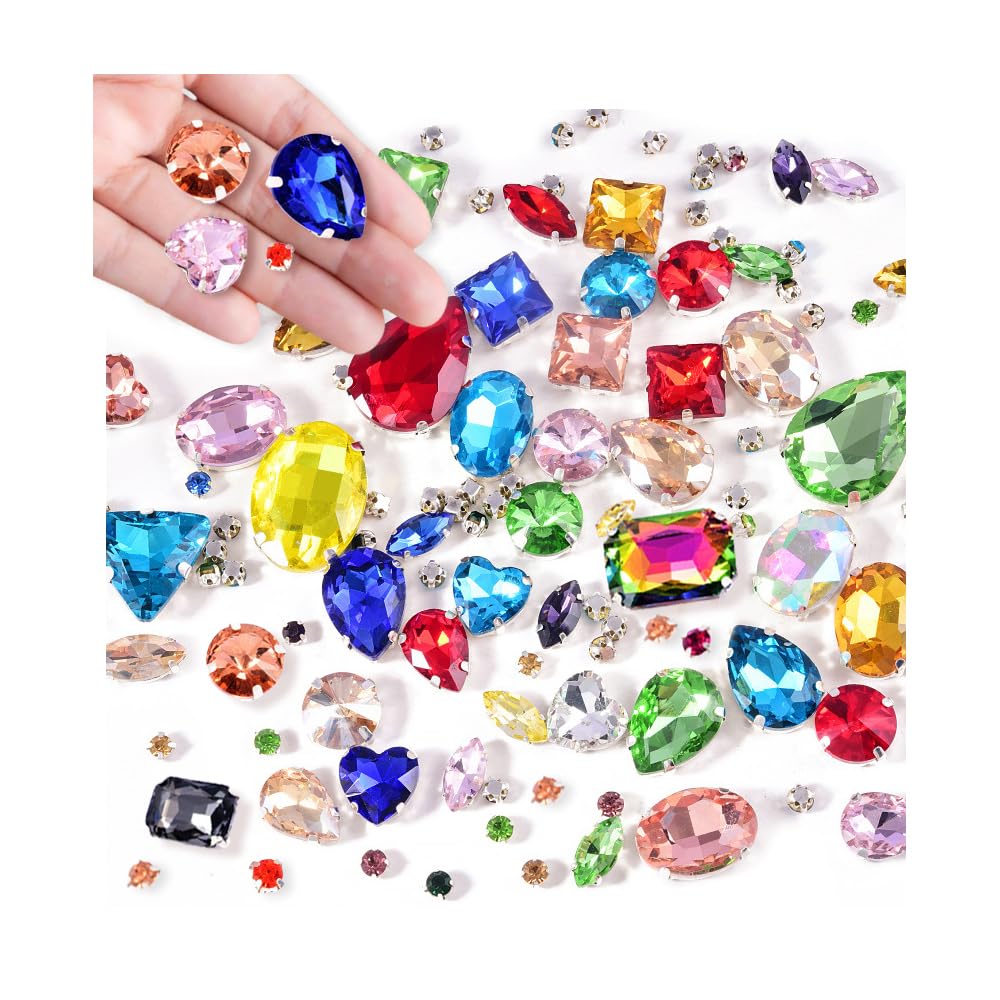 210 Strass Da Cucire Colorati - Cristalli Decorativi Per Abiti, Borse E Scarpe Fai Da Te - Foto 10