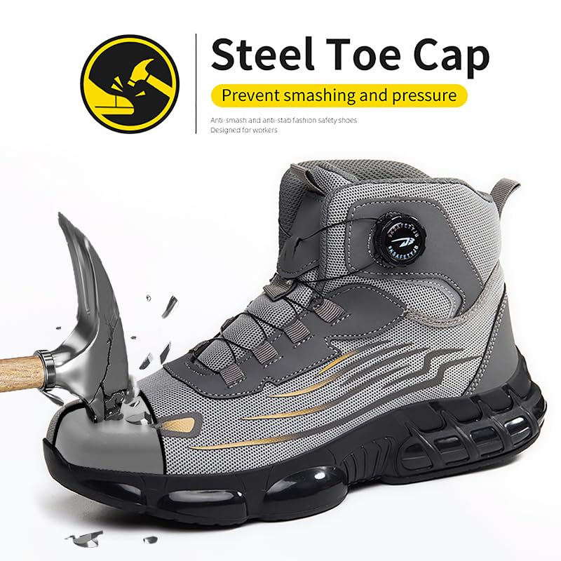Image of Steel Toe Work Sneakers for Men Women Lightweight Comfortable Industrial & Construction Work Safety Shoes