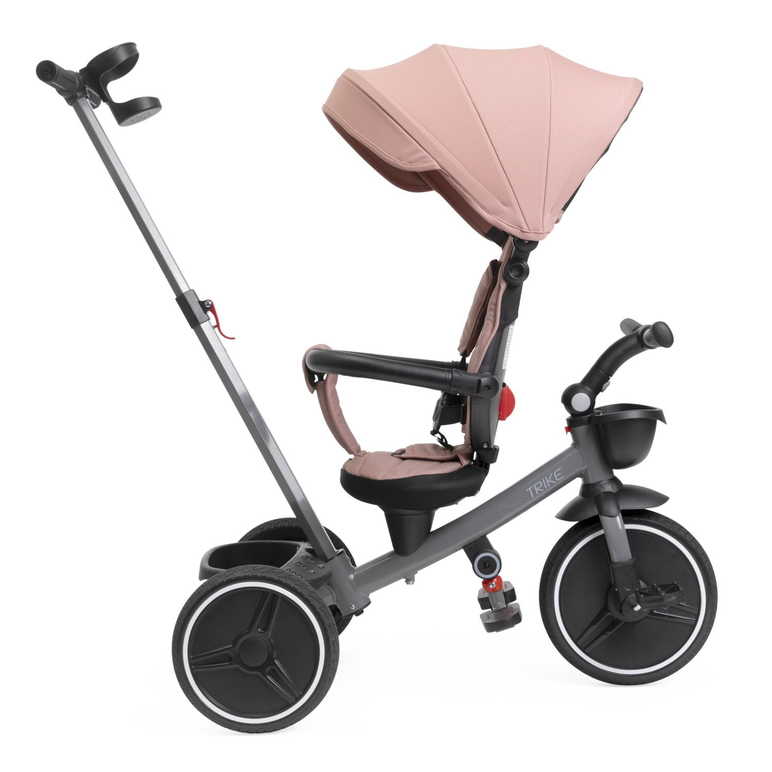 Chicco Triciclo Evolutivo 4 en 1 para Niños de 6 Meses a 5 Años, Asiento Reversible, Manillar Telescópico y Cierre Compacto, Triciclo Plegable con Toldo Parasol y Freno Centralizado