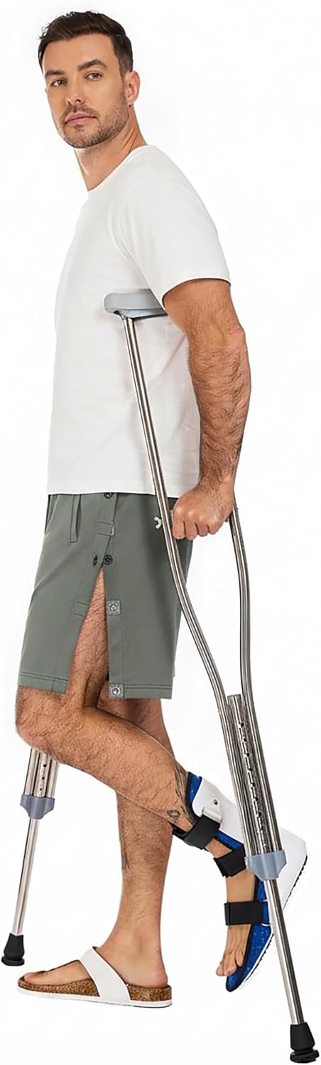 Men's Post Surgery Tear Away Shorts, Magnetic Side Open Breakaway Sweat Shorts with Pockets, Easy Dressing, Loose Fit