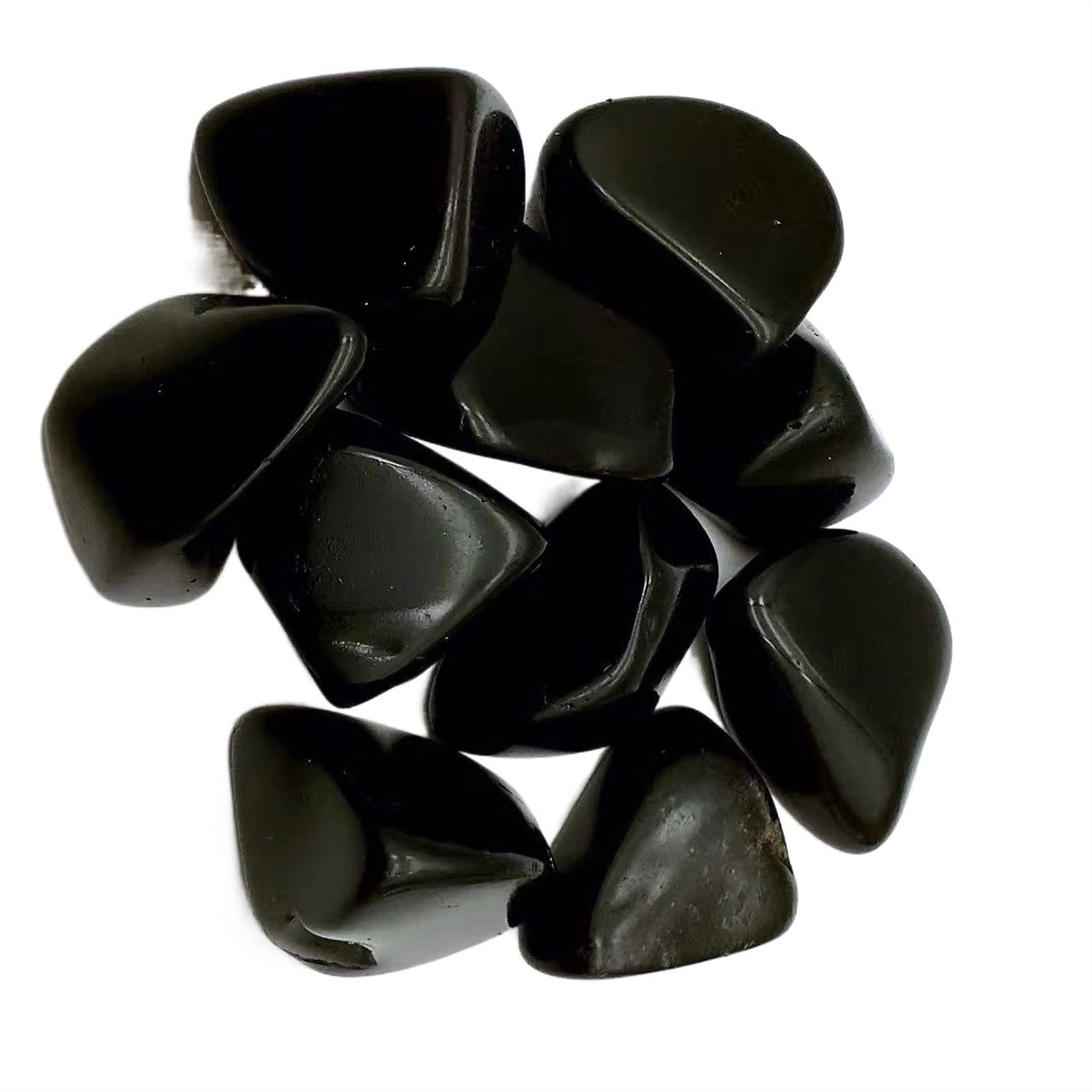 2 uds obsidiana Negra Natural Piedra desmagnetizadora pecera Piedras de Grava de Cristal Natural Piedra Decorativa caída dingchi Espécimen Mineral de Piedra