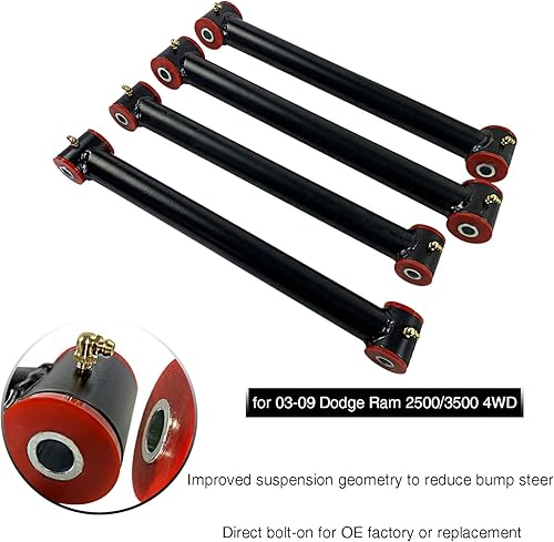 Miniatura 2 de Kit de suspensión de elevación delantera superior e inferior de 2-3 pulgadas, reemplazo de brazos de control para DODGE RAM 25003500 4WD 2003-2013