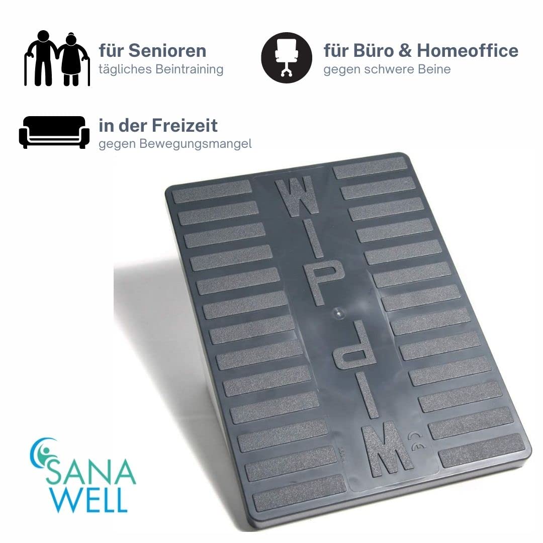 MEDOSAN Venentrainer WIP in grau | Fußstütze | Fußwippe | Trainingsgerät für Senioren | Beintrainer | fördert die Durchblutung | Thrombose-Vorbeugung