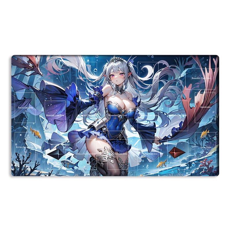New Mlikemat Playmat Tearlaments Scheiren TCG CCG OCG Trading Card Game Mat with Zones + Free Bag (ZD014-645-A)
