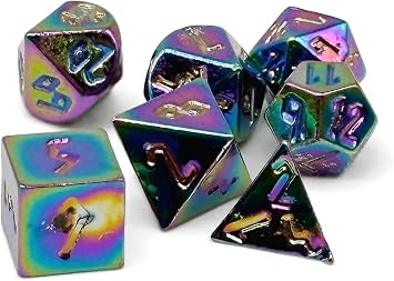 Norse Foundry Scorched Pixie Mini Metal Dice Sets - Forge Epic Tales with Mini Portable DND Dice in Vibrant Colors