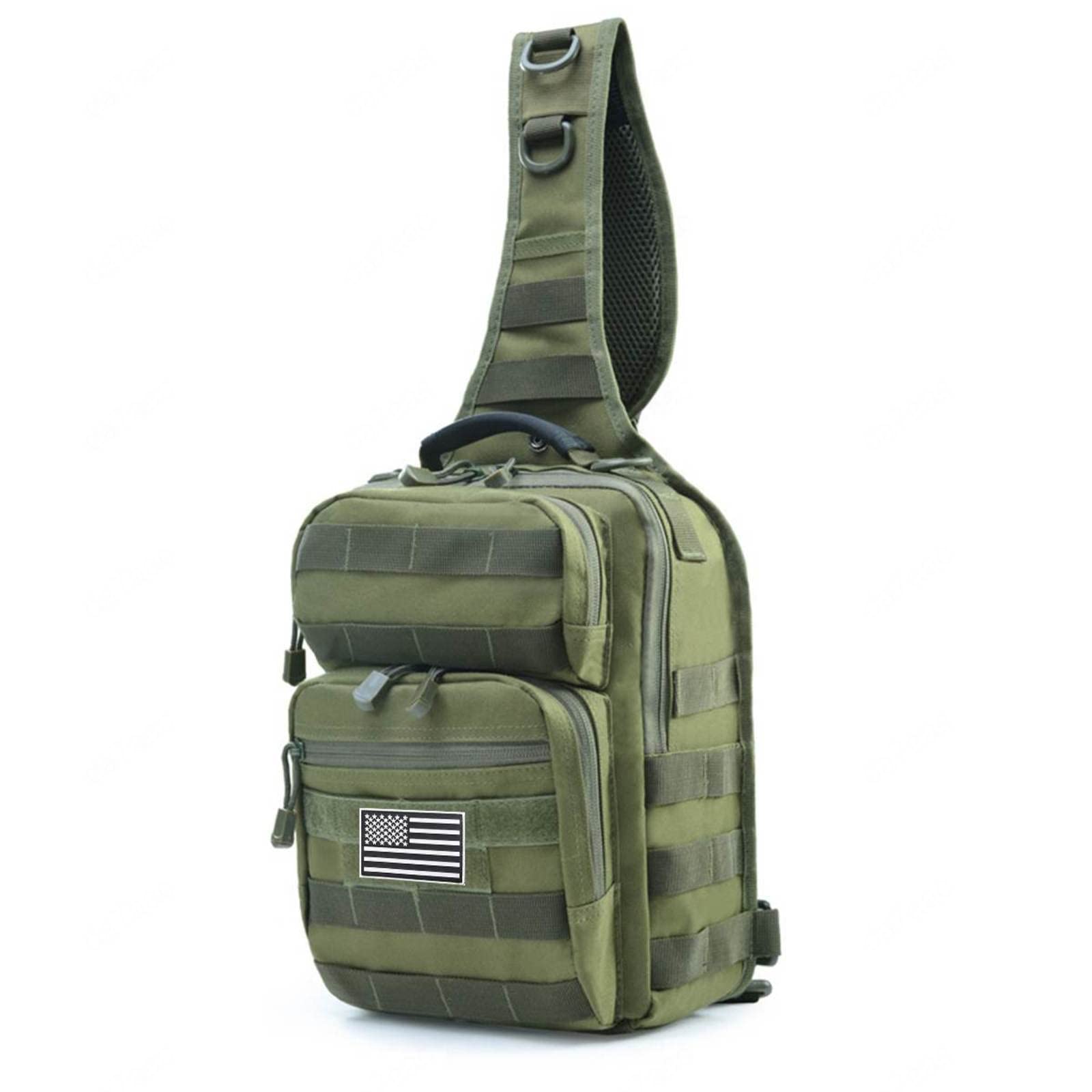 REEBOW GEAR Borsa a Tracolla Tattica Borsa Molle Tattica Esterna edc Pettorale per Uomo Donna,Green