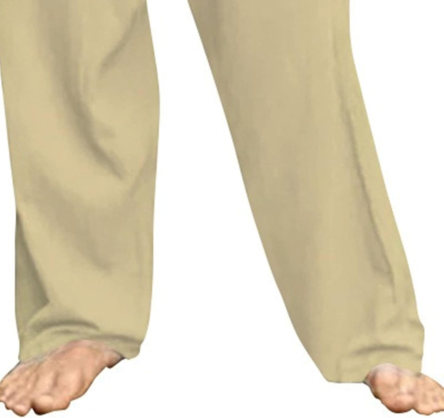 DGHM-JLMY Men's Summer Hip-Hop Cotton Linen Trousers Breathable Drawstring Beach Pants Solid Sports Elastic Waist Yoga Pants