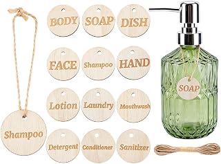 CRASPIRE 8Pcs Handmade Wooden Labels for Bottles with Jute Twine