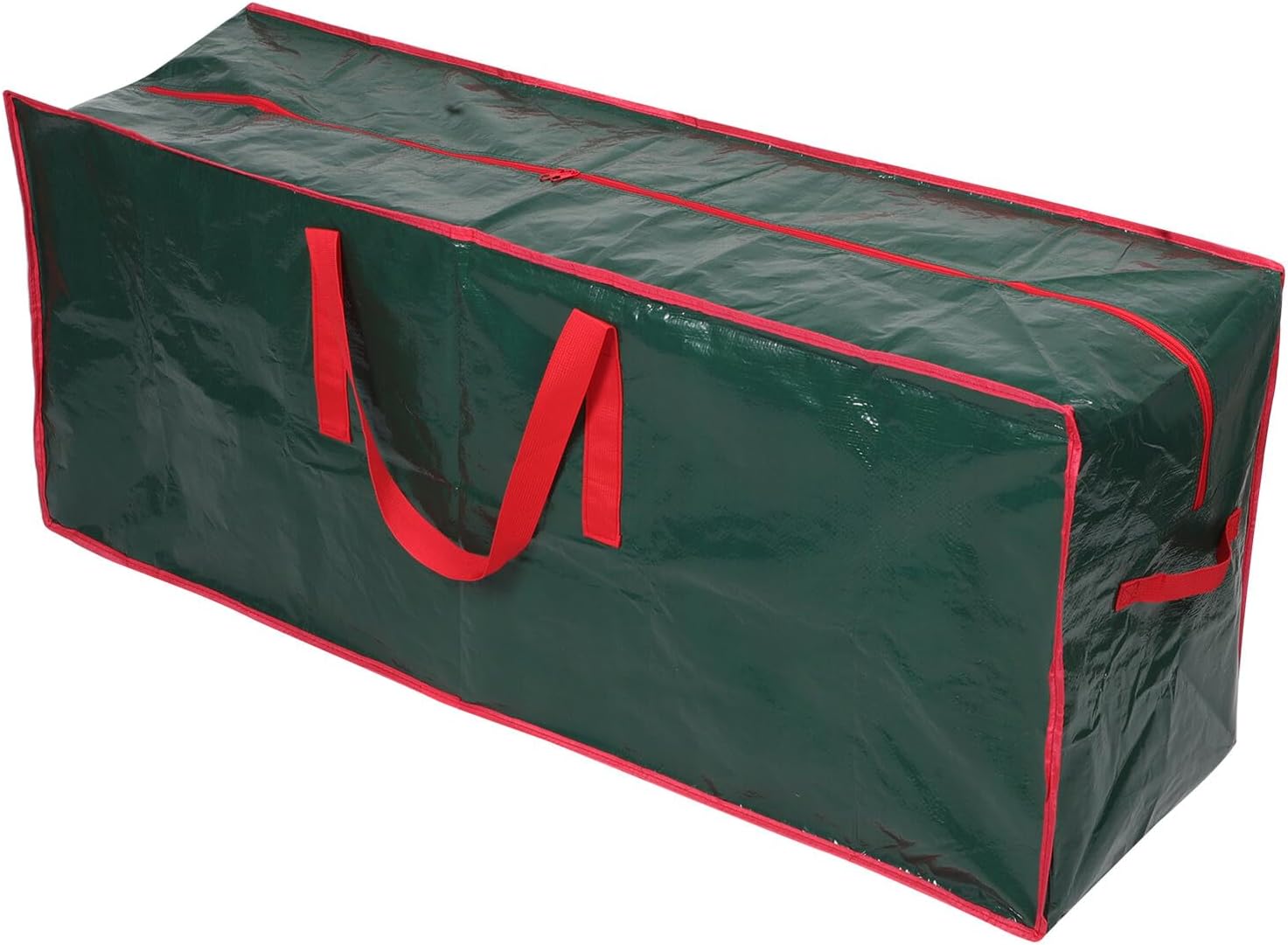 TIDTALEO Christmas Tree Storage Bag Medium 122x38x50cm Waterproof Pe Woven Large Capacity Zipper Pouch for Seasonal Decoration Organization