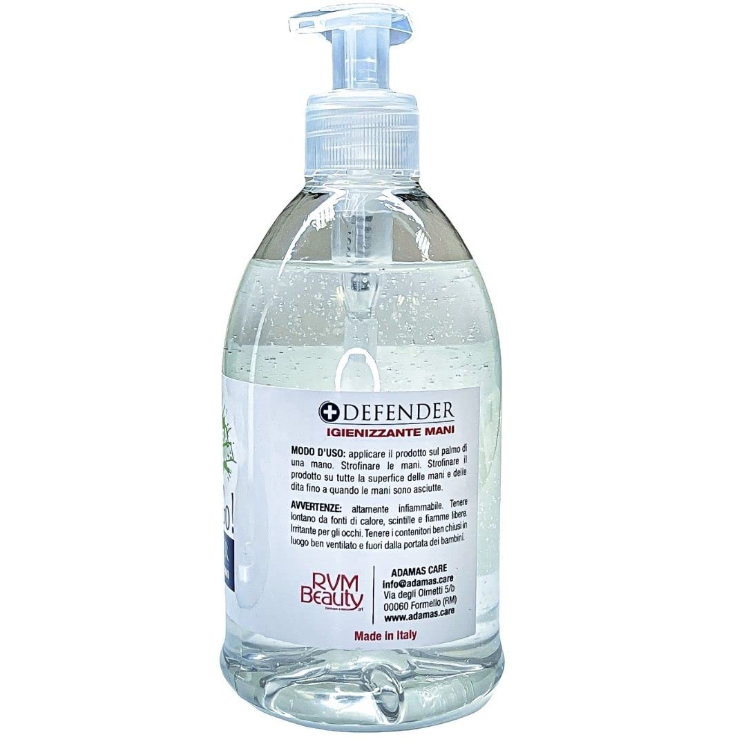 Rvm Beauty Srl - Gel Mani Igienizzante Aloe Vera, Antibatterico Profumato, 500 Ml