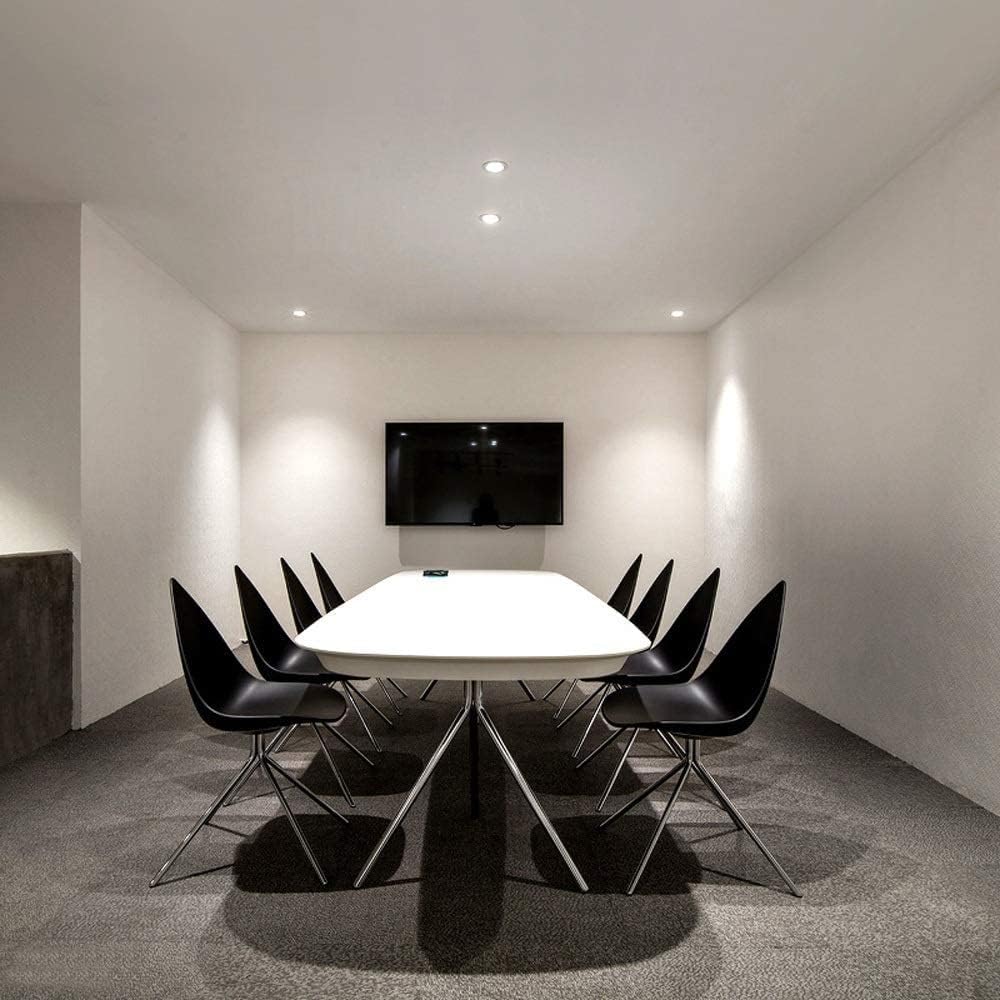 Recessed LED Downlight Round Ceiling Spotlight,Creative Indoor Decoration Light Fixture Wash Wall Lamp, 110Fire Rated Energy Saving Downlighters(White Light,5W)