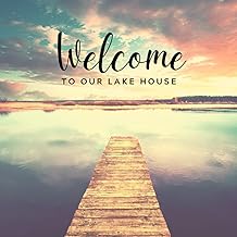 Welcome to Our Lake House: Lake House Guest Book for Vacation Home | Rustic Memory Guest Book Visitor Sign In Book for Airbnb, VRBO, Bed & Breakfast, ... Beautiful Color Sky (Premium Cream Paper)