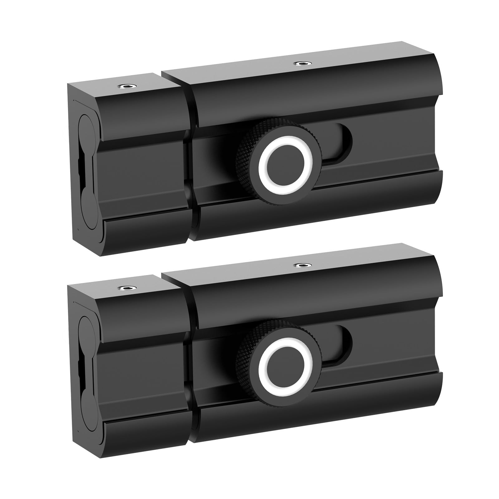 Slide Lock, Security Slide Latch Door Lock Bolt, Heavy Duty Hardware Bolt Latch Door Latch for Flush or Recessed Doors and Gates (Black-2Pcs, 3Inch)