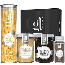 GL Truffle GOURMET LINE, Gourmet Truffle Gift Box Set,#39;DELUXE, Included Linguine Truffle Pasta 250 gr,#34;CLASSIC Truffle Seasoning, Truffle Honey Mustard, Premium Truffle Sauce 5%