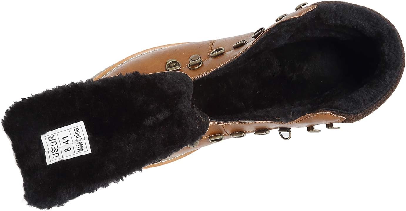 Men's Waterproof Snow Boots Hiking Boot 10.5 Camel-fur Lining