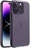 SuperMatt Series Backless Rigid Matte Polycarbonate Edges Compatible with Minesque iPhone 14 Pro Max Premium Clear Case Cover with Tpu Silicone Metal Key (Classic, 14 Pro Max)