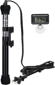 hygger ETL Certification Aquarium Heater, 50W/100W/200W/300W Submersible Fish Tank Thermostat Heater with Firm Double Pair Suction Cups for Coral Saltwater and Freshwater Tank with Thermometer 300W