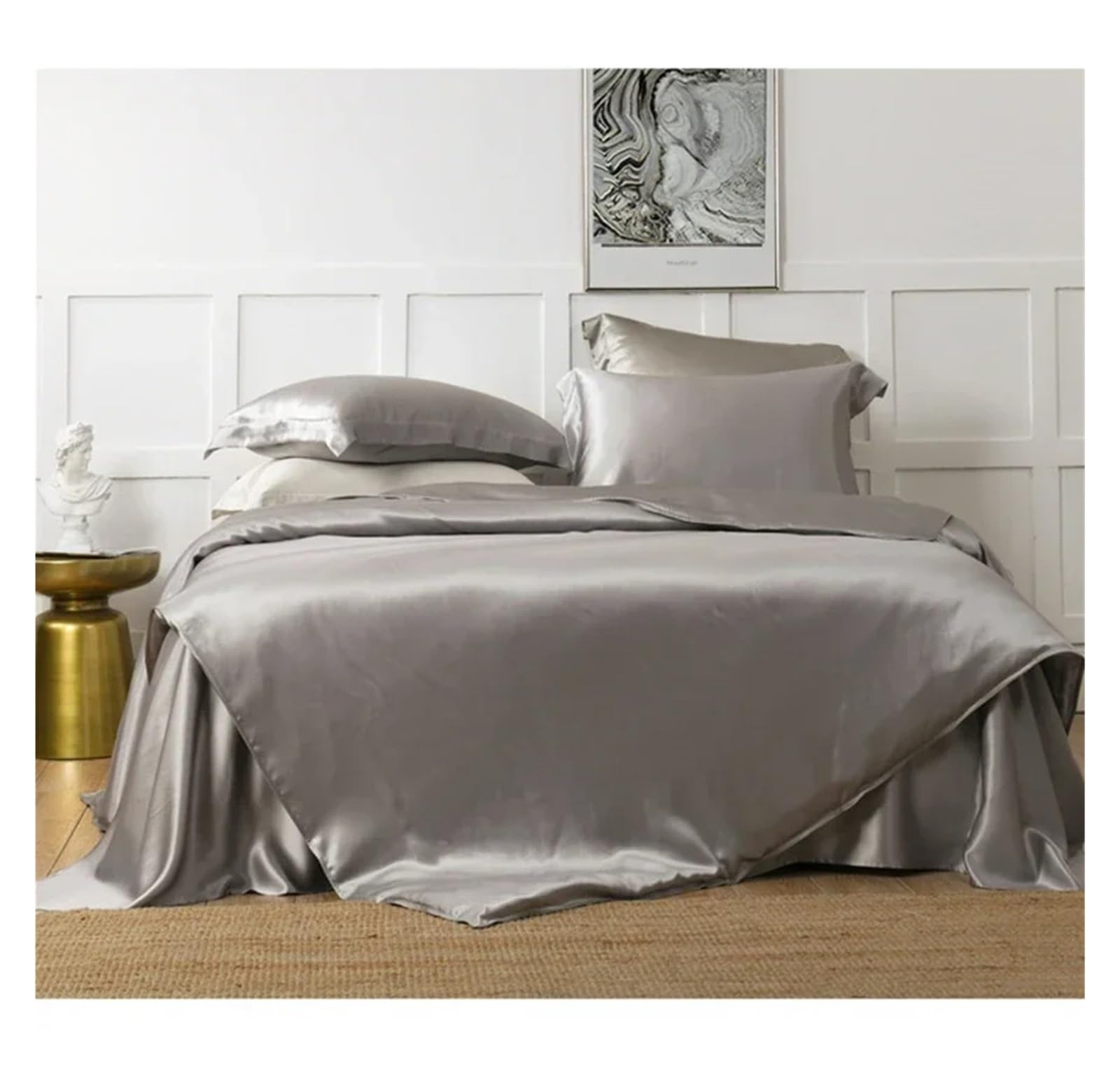 Sbcgfy C Duvet Over Silk Seamless King Size Blue Gray Purple Dark Pink Olors,Otton Duvet,-Queen