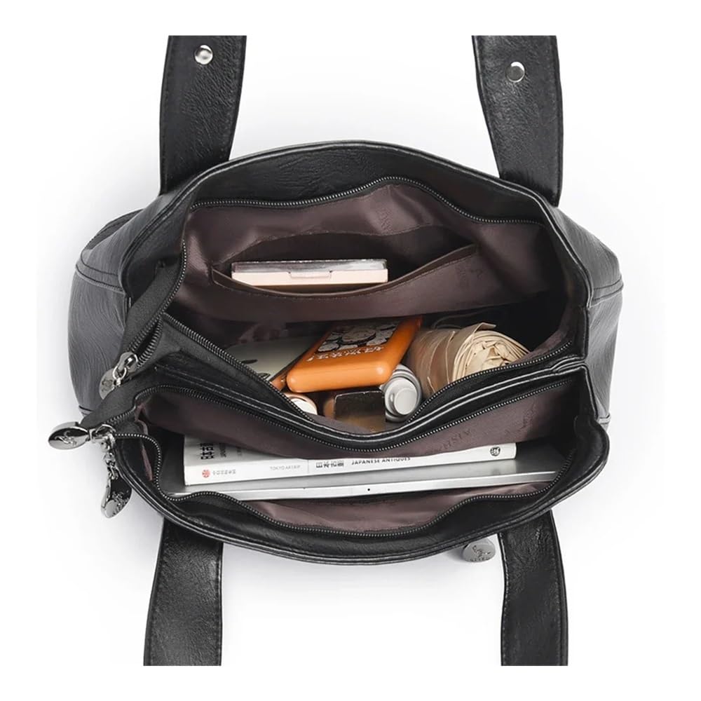 Miękkie skórzane luksusowe torebki damskie designerskie 3 warstwy torba na ramię crossbody damska duża pojemność zakupy torba kurierska