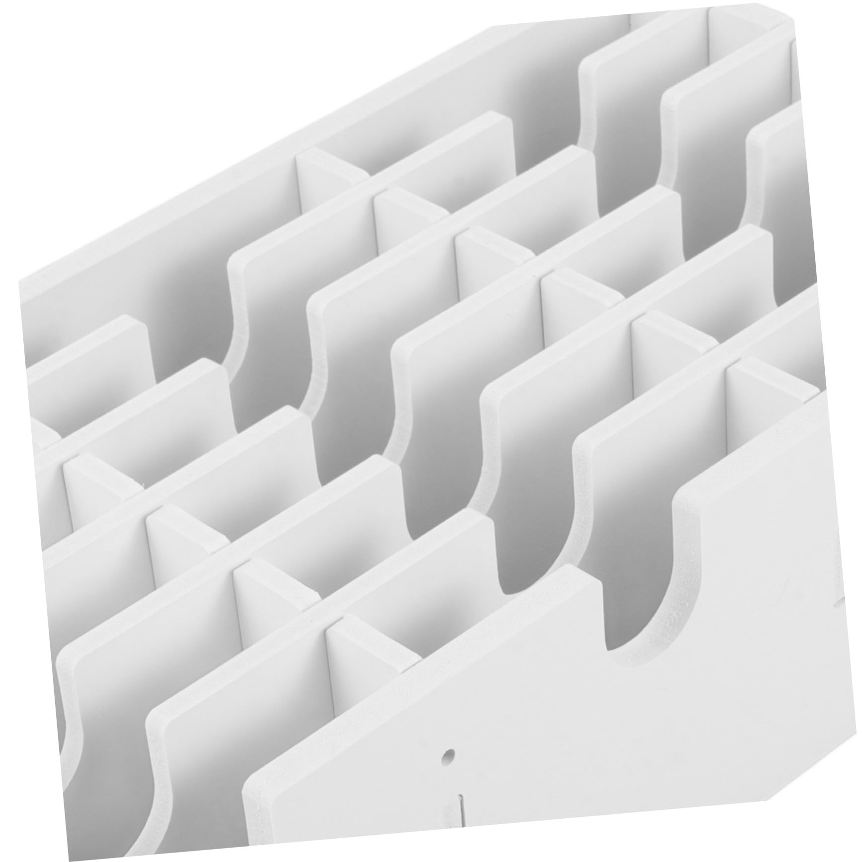 Scatola Porta CD in Legno Bianco 18 Scomparti, Custodia Compatta per Proteggere CD e Dvd, per Ufficio e Casa