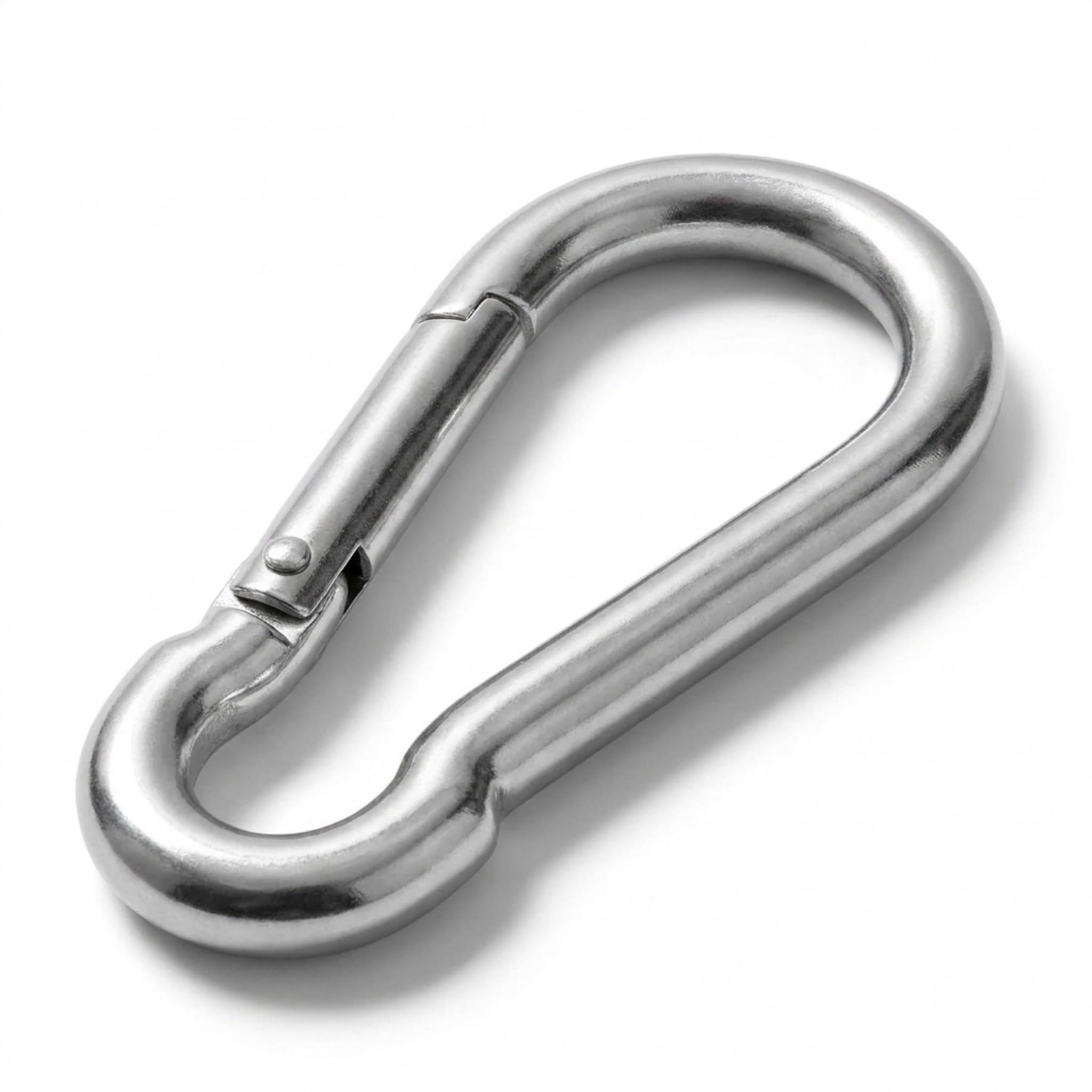 Lot de 60 mousquetons robustes M8 x 7,6-0,3 cm – Connecteurs de chaîne en acier pour extérieur, camping, hamac, quincaillerie, gréement et utilisation domestique