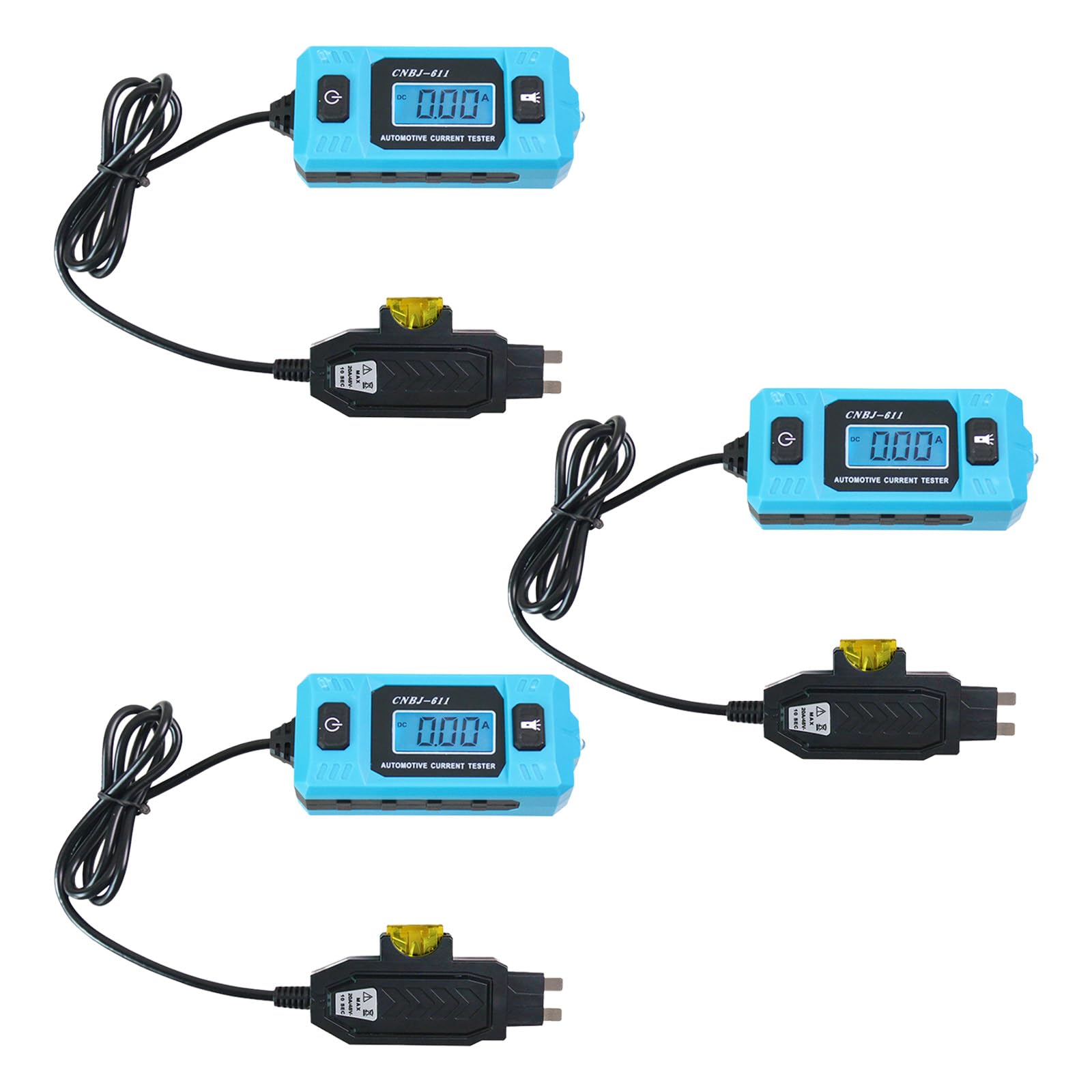 0.01-19.99A Strumento diagnostico per sistemi elettrici 12 / 24V Rilevatore tester corrente per auto 2/3 Analizzatori circuito fusibili automobilistici Curr Meter