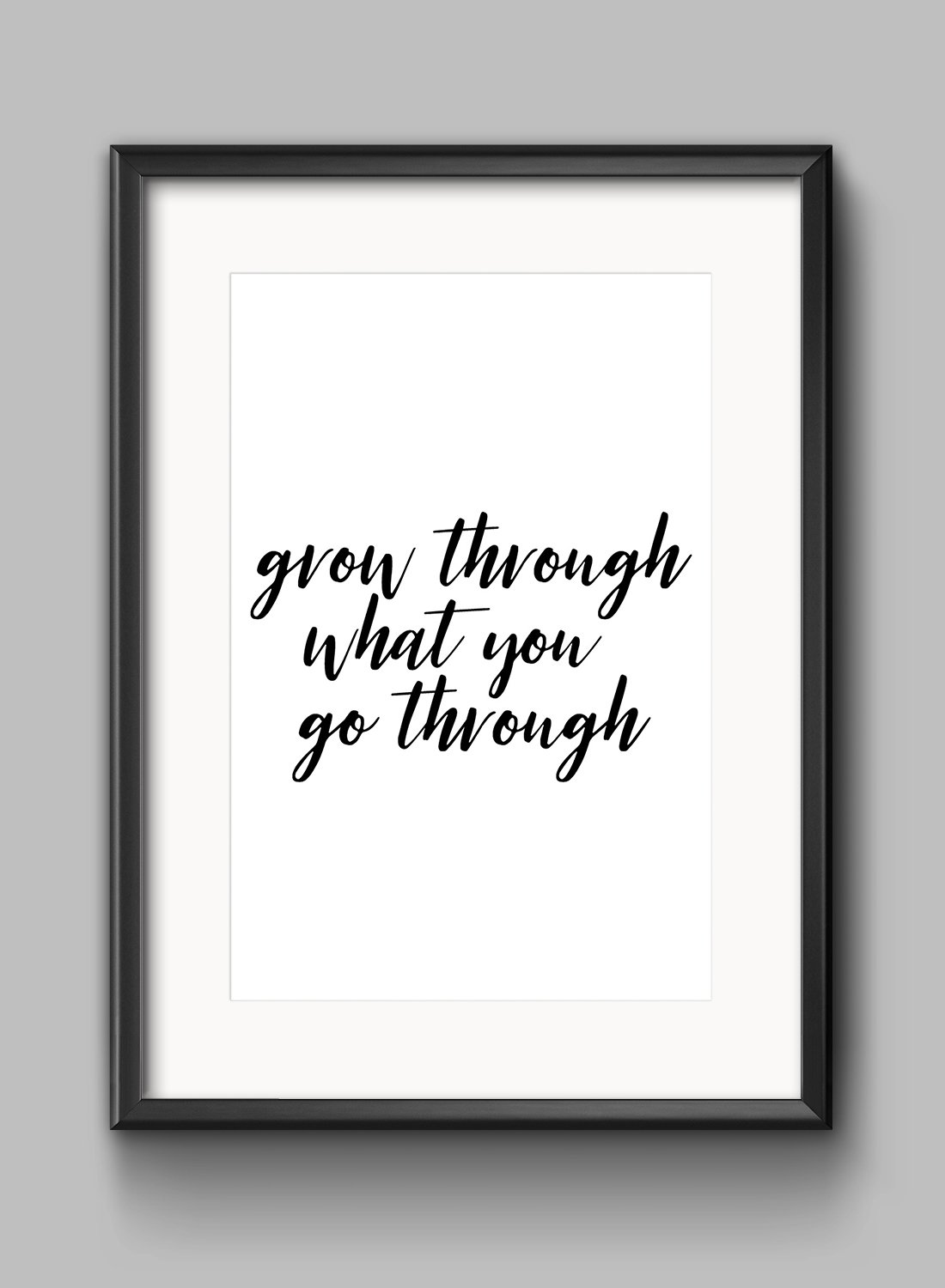 Stukk Multicoloured Grow Through What Motivational Inspirational Quote Poster Print Wall Art - A5 (148 X 210Mm)