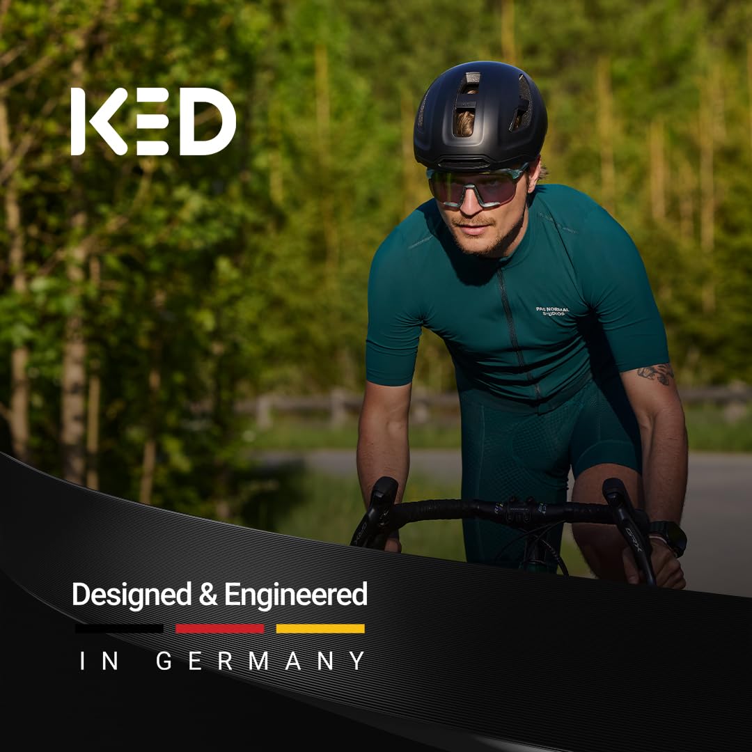 KED Reach DT1 Fahrradhelm – MIPS Schutz, K-Fit 3D Anpassung, Abnehmbares Visier, Rib Cage Belüftung, Individuell Einstellbar, Brillenhalter