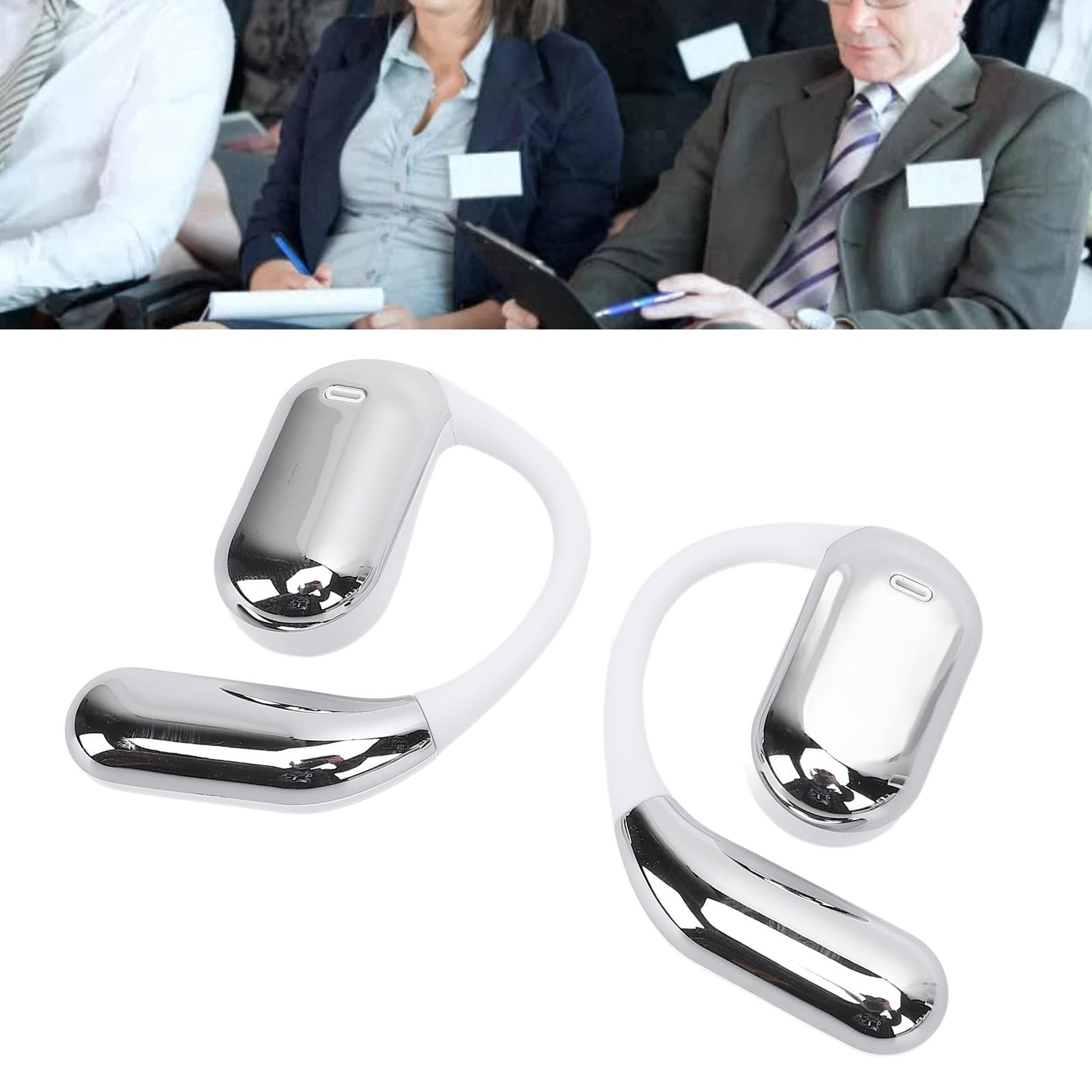 Fabater Auricolari per Traduttore Linguistico 5.4 Traduzione in Tempo Reale per Viaggiatori D'affari con APP e Touchscreen per la Comunicazione Multilingue (SILVER)