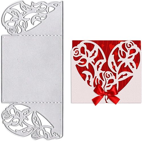 ALIBBON Troqueles de tarjetas de felicitación de flores 3D para hacer tarjetas troqueles de corte de borde de flores moldes de plantillas de metal