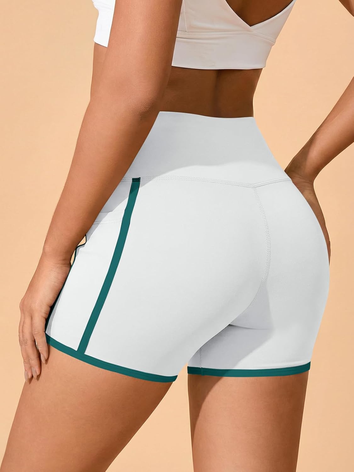 Aoysky Womens Buttery Soft Workout Biker Shorts with Pockets Spandex High Waisted Athletic Running Yoga Shorts