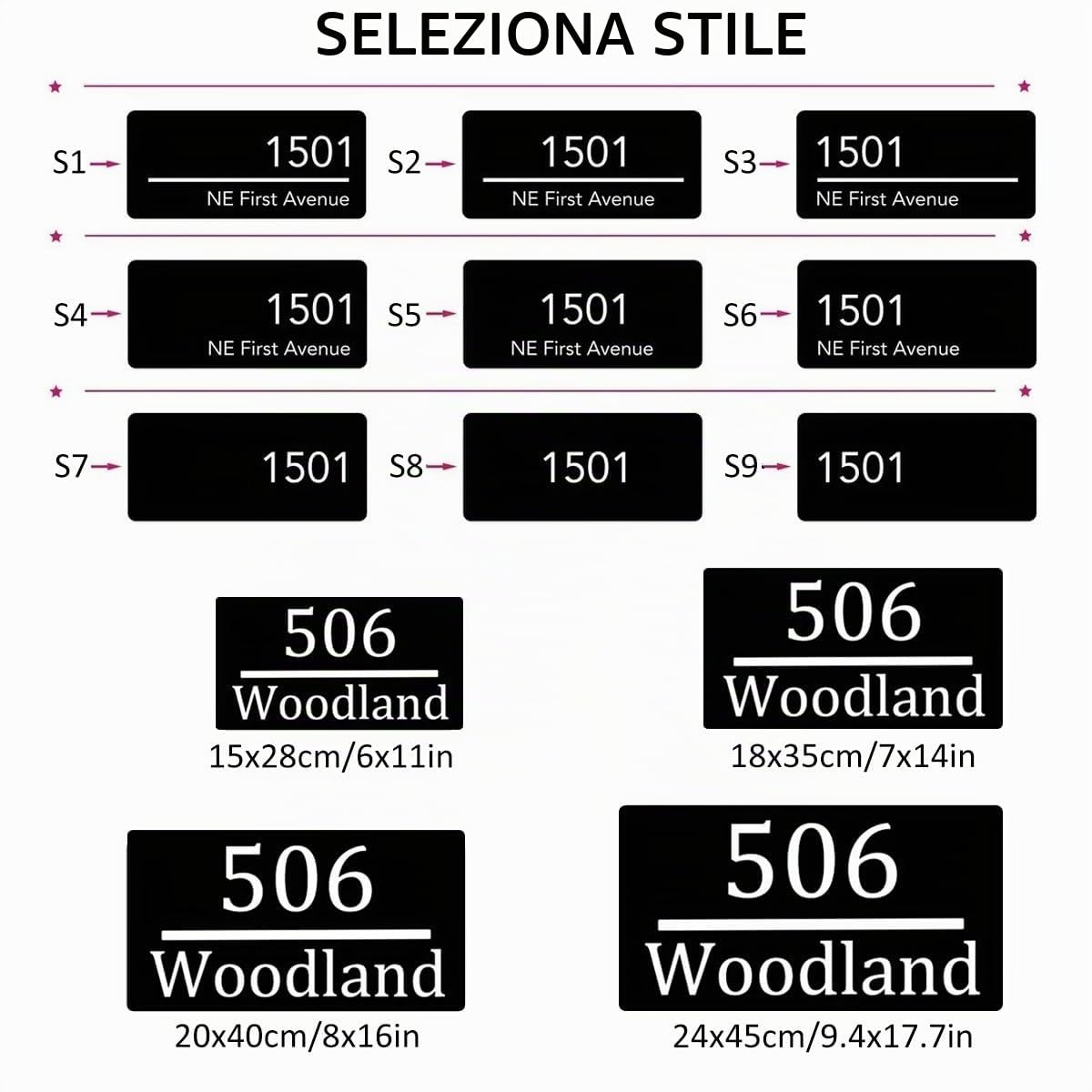 Targhe LED Personalizzate Per Esterni Per Case Moderne, Numeri Civici Personalizzati, Insegne Luminose In Acrilico 3D Per Porte, Giardini, Cortili, Case E Hotel(8x16in)