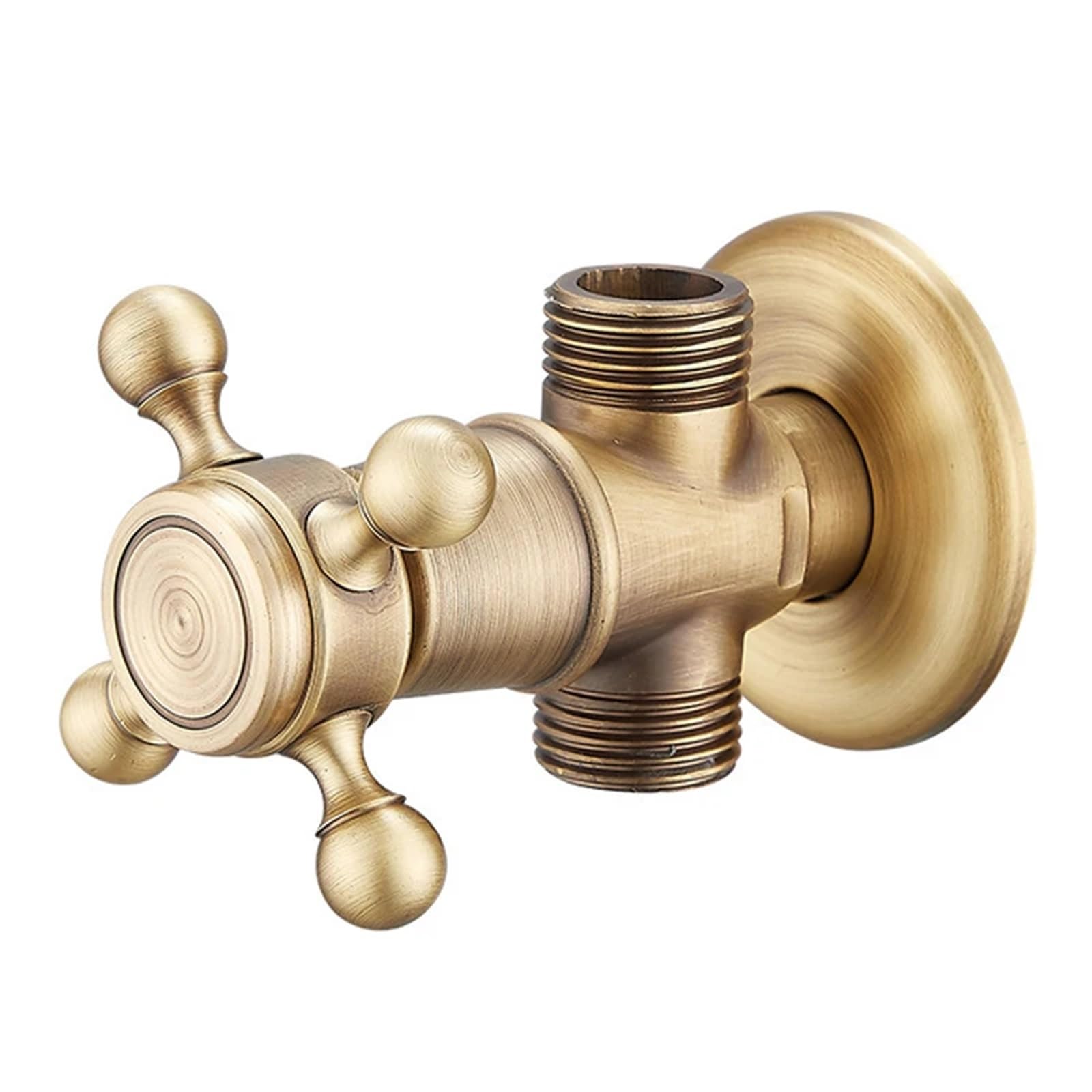 Nhestygbt B Antique Rass Triangle Valve Water Control Athroom Tap1/2*1/2 Angle Valves