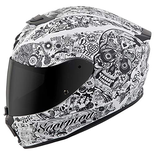 Scorpion Unisex-Adult Full-Face-Helmet-Style Shake Helmet (White, Large), 1 Pack #TOP3