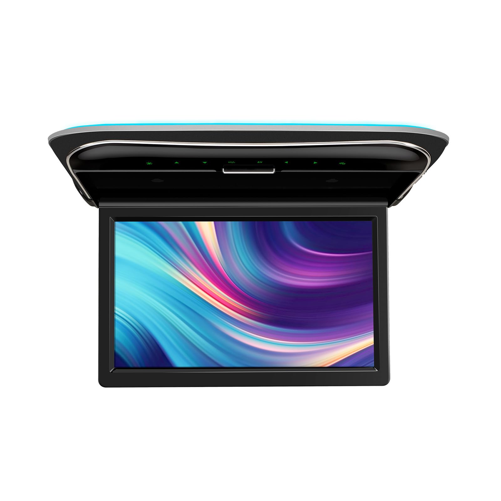 11.6 Inch Car Overhead Roof Mounted Monitor Screen Ultra-Thin Flip Down TV for Cars 1080P Car Video Player with Built-in Speaker Support IR, USB, HDMI, AV Input (No DVD)