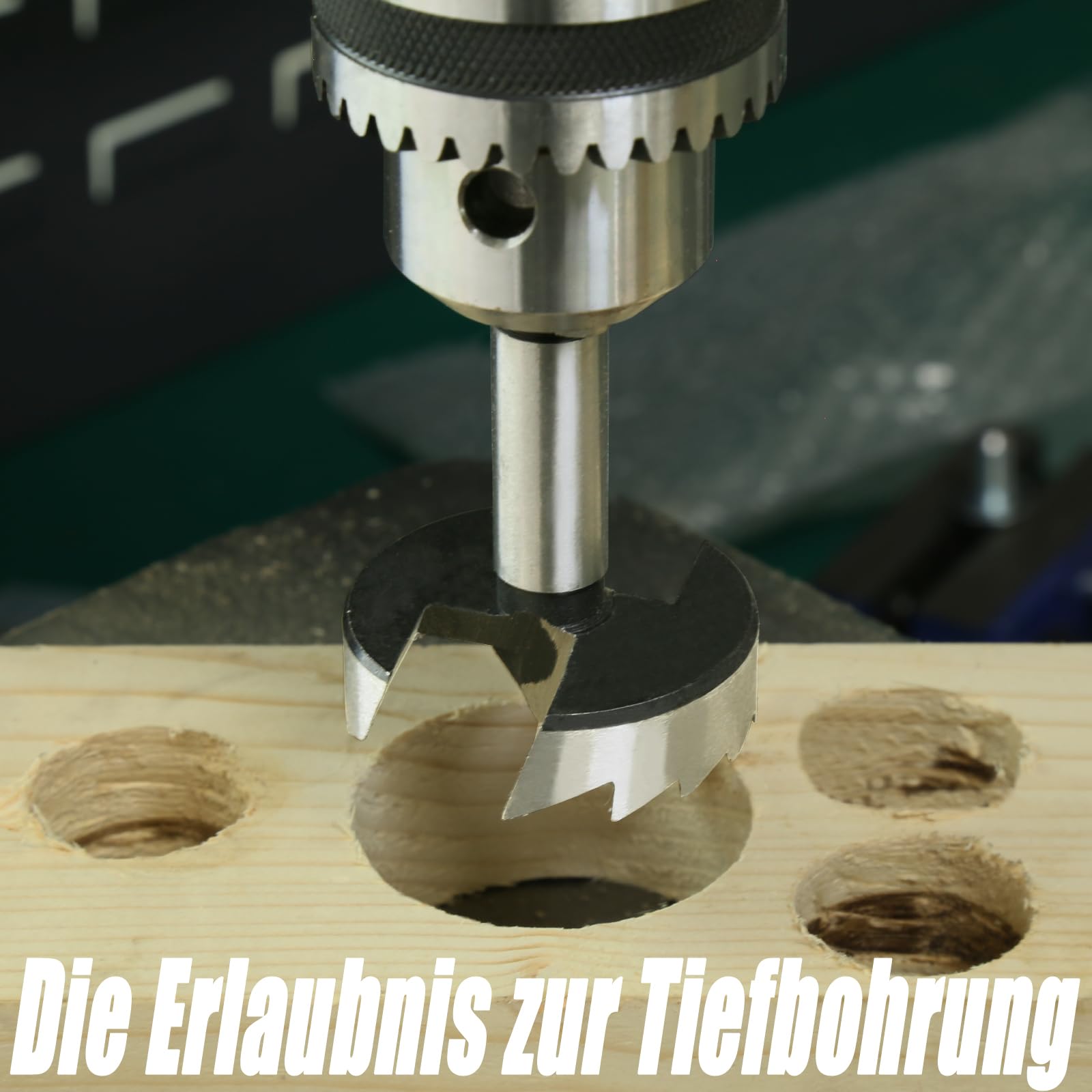 Set di 12 punte Forstner, 10 – 50 mm, per legno a denti molti, in acciaio con alto contenuto di carbonio con gambo rotondo, fresa per legno massiccio, MDF, plastica, truciolato, compensato