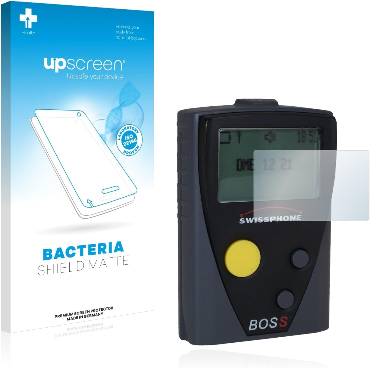 upscreen Screen Protector Matte compatible with Swissphone Boss 900 Anti-Bacteria Protection Film - Anti-Glare, Anti-Fingerprint