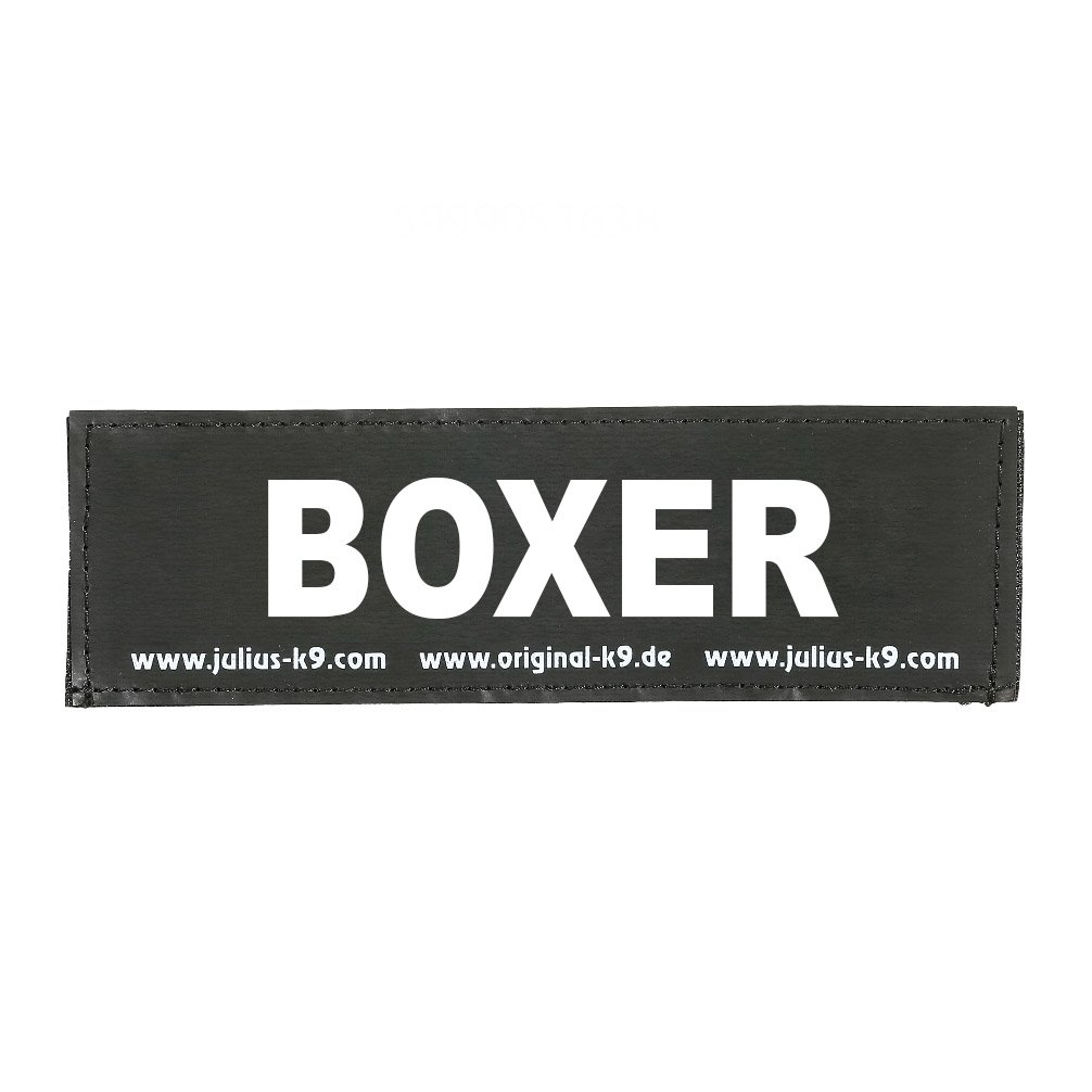 Julius-K9 Interchangeable Hook & Loop Patches, 1 pair, BOXER, Size: Small, Black — image 1
