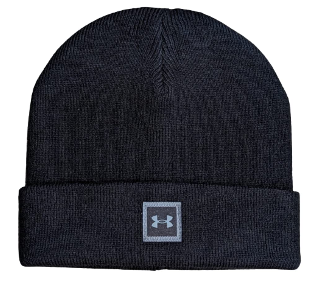 Under Armour Boys' UA Halftime Cuff Beanie, Black, One Size