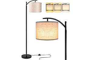Beige Floor Lamp with Dimmable LED Bulb - Complete Home Decor
