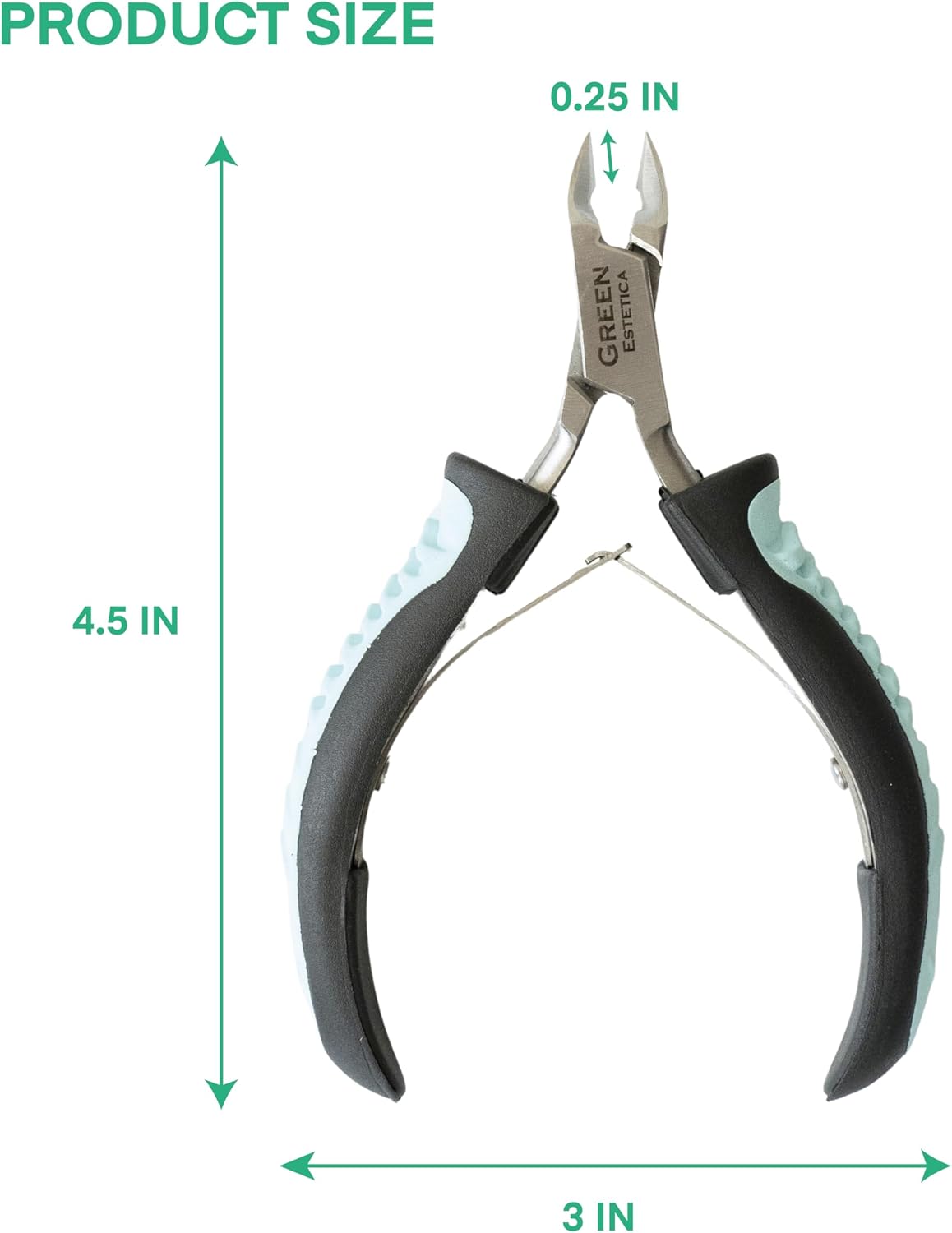 Cuticle Trimmer with Non-Slip Grip Handle, Stainless Steel Nail Tool
