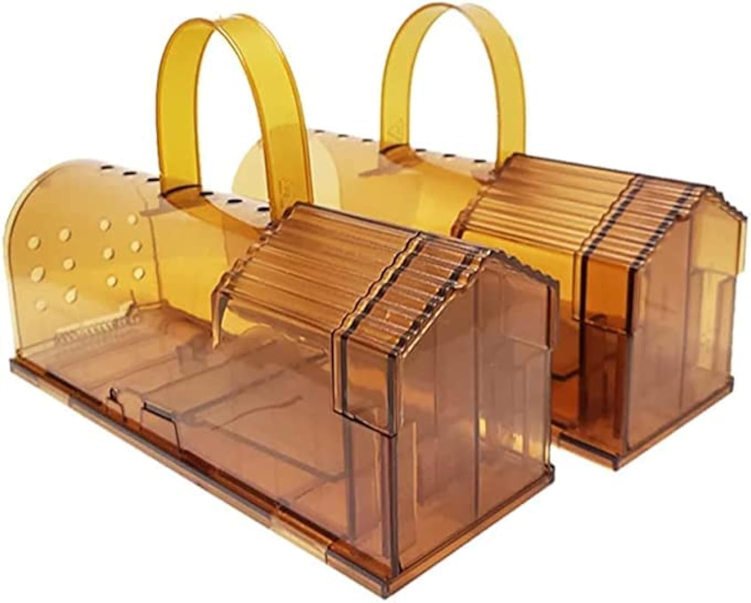 URbazaar 2 Pcs Mouse Trap,Rat Trap Easy to Carry with Handle Safe and Clean, Large Size Trap for Mice, Squirrels, Chipmunks and Small Rodents